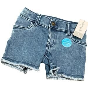 Carter's Girl’s Jean Shorts Raw Hem Blue Denim Size 5 NWT